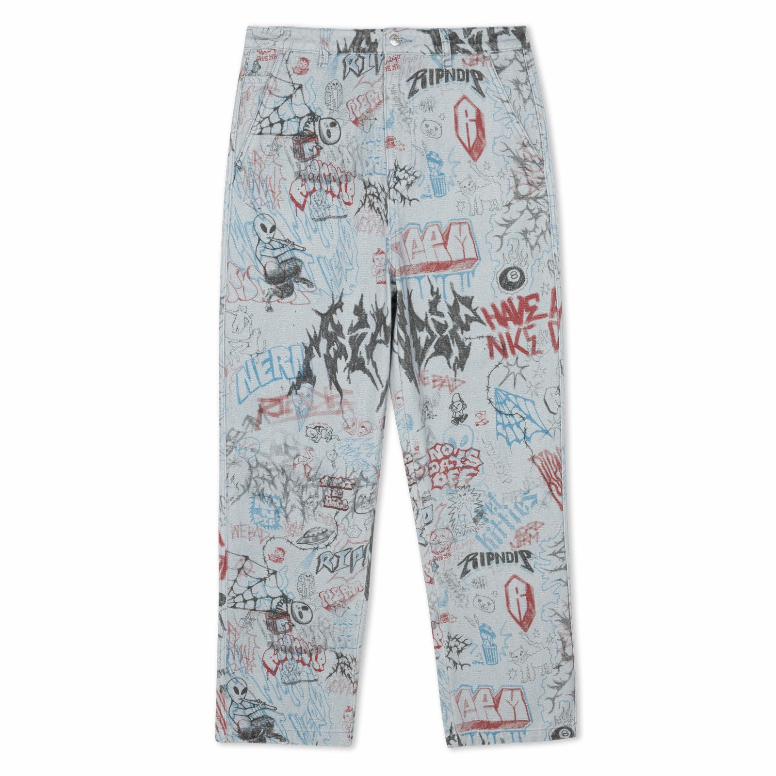Ripndip New | Marker Wide Fit Pants (Light Wash Denim)