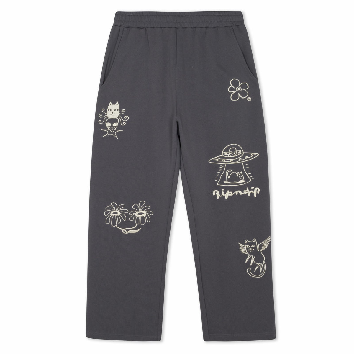 Ripndip New | Blonded Straight Leg Sweatpants (Charcoal)