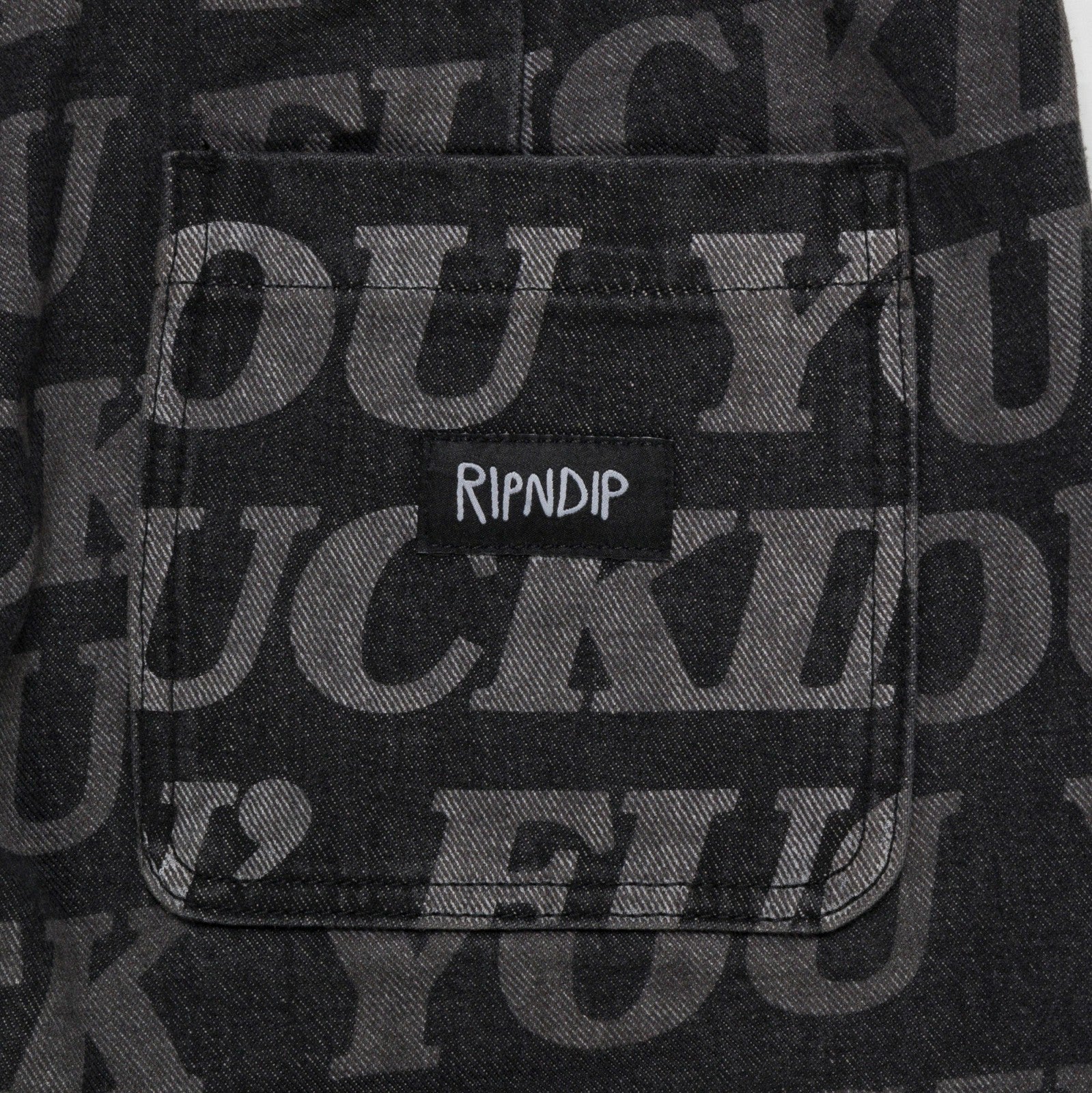 Ripndip For Sale | F.U.F.F. Washed Denim Pants (Black)