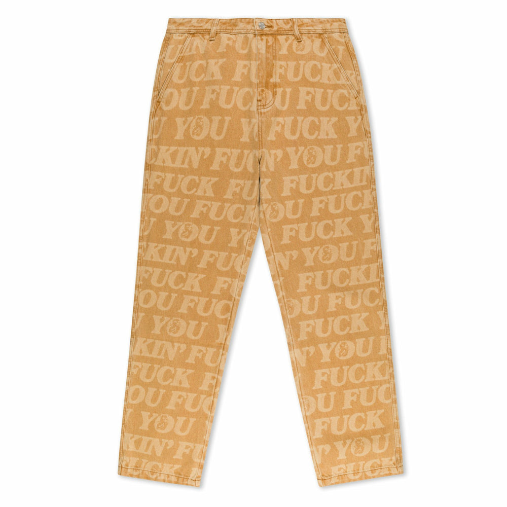 Ripndip Online | F.U.F.F. Washed Denim Pants (Light Brown Denim)