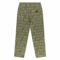 Ripndip Discount | F.U.F.F. Washed Denim Pants (Light Olive Denim)