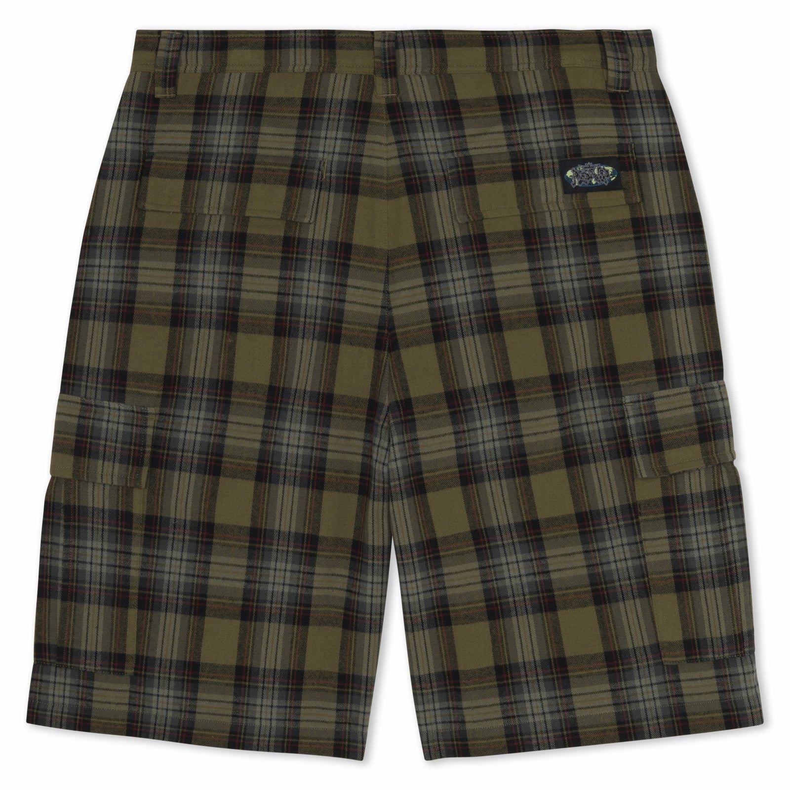 Ripndip Online | Hansen Wide Fit Cargo Shorts (Olive Plaid)
