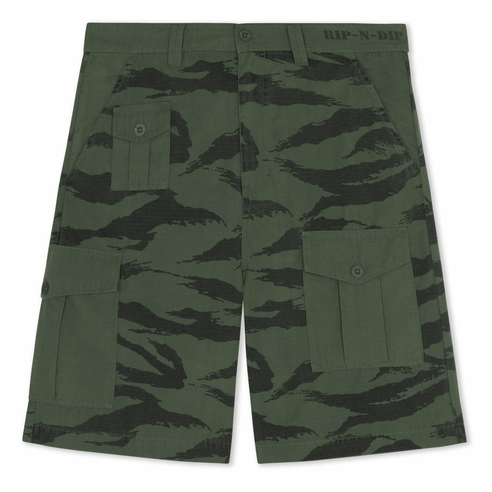 Ripndip Online Shop | A Team Camo Cargo Shorts (Military Green)