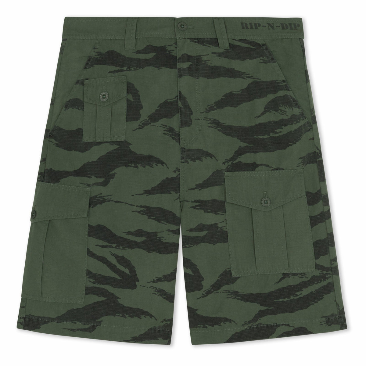 Ripndip Online Shop | A Team Camo Cargo Shorts (Military Green)