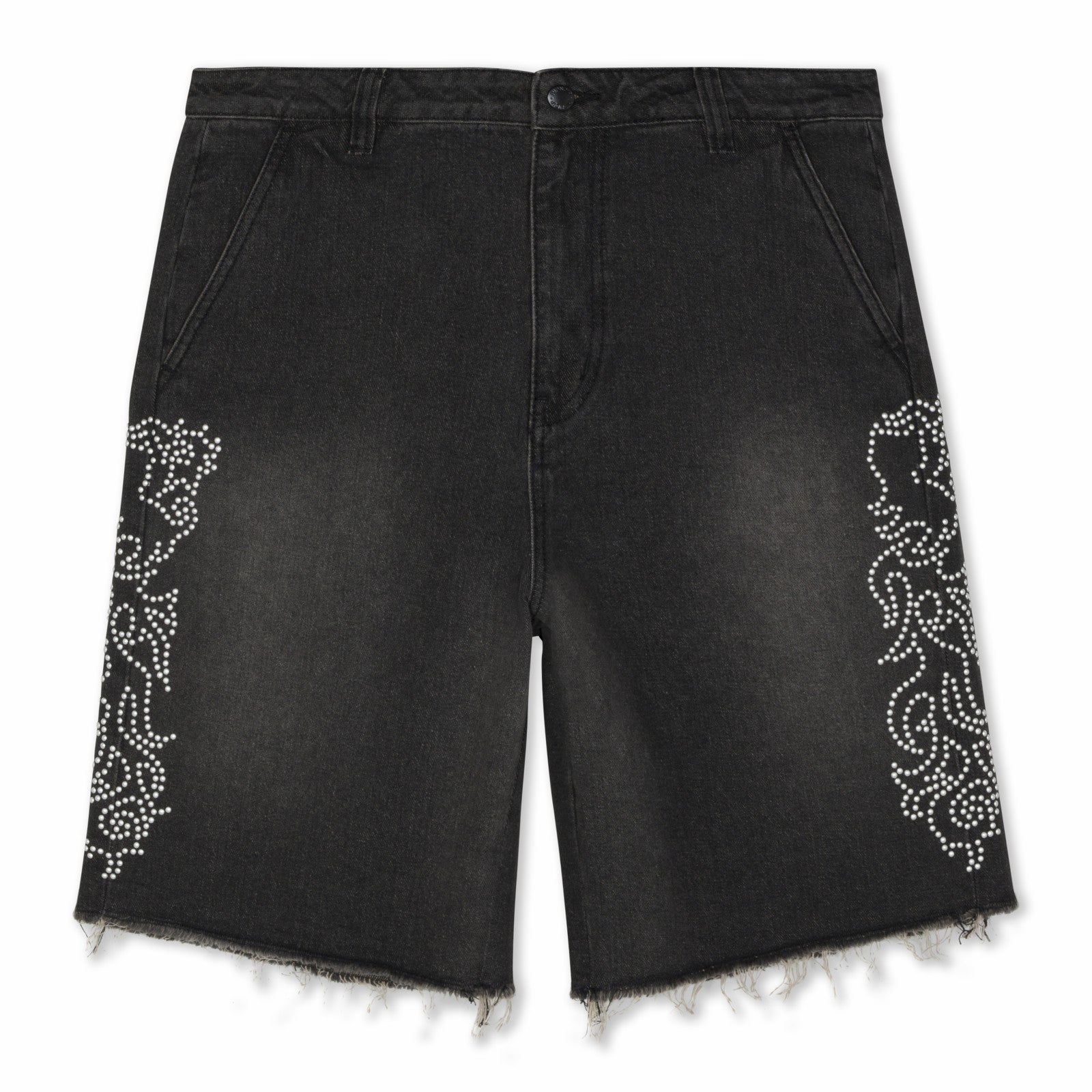 Ripndip Online | Pretty Flacko Denim Shorts (Black Vintage Wash Denim)