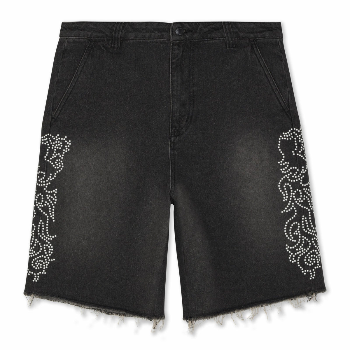 Ripndip Online | Pretty Flacko Denim Shorts (Black Vintage Wash Denim)