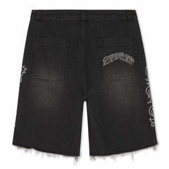 Ripndip Online | Pretty Flacko Denim Shorts (Black Vintage Wash Denim)