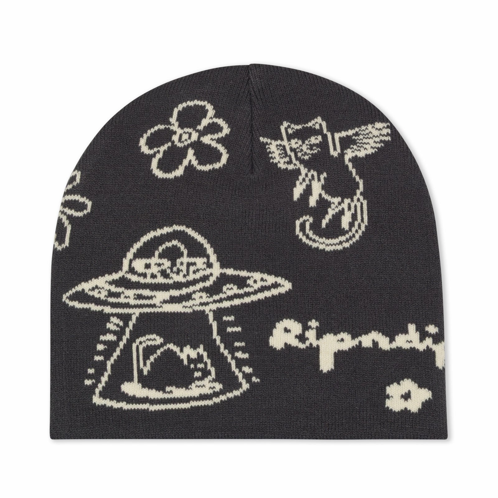 Ripndip Discount | Blonded Skull Beanie (Charcoal)