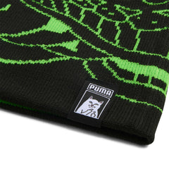 Ripndip Outlets | PUMA x RIPNDIP Reversable Skull Beanie (PUMA Black-Fluro Green Pes)
