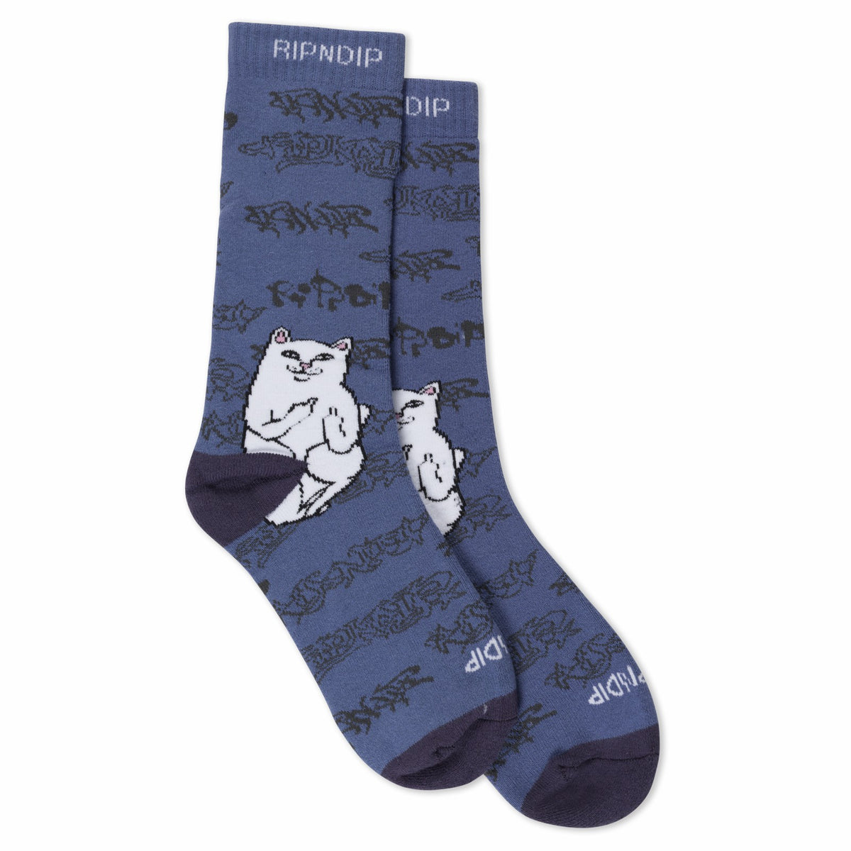 Ripndip Outlets | Lord Nermal Ghost Socks (Slate)