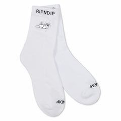 Ripndip Outlets | Castanza Mid Socks (White)