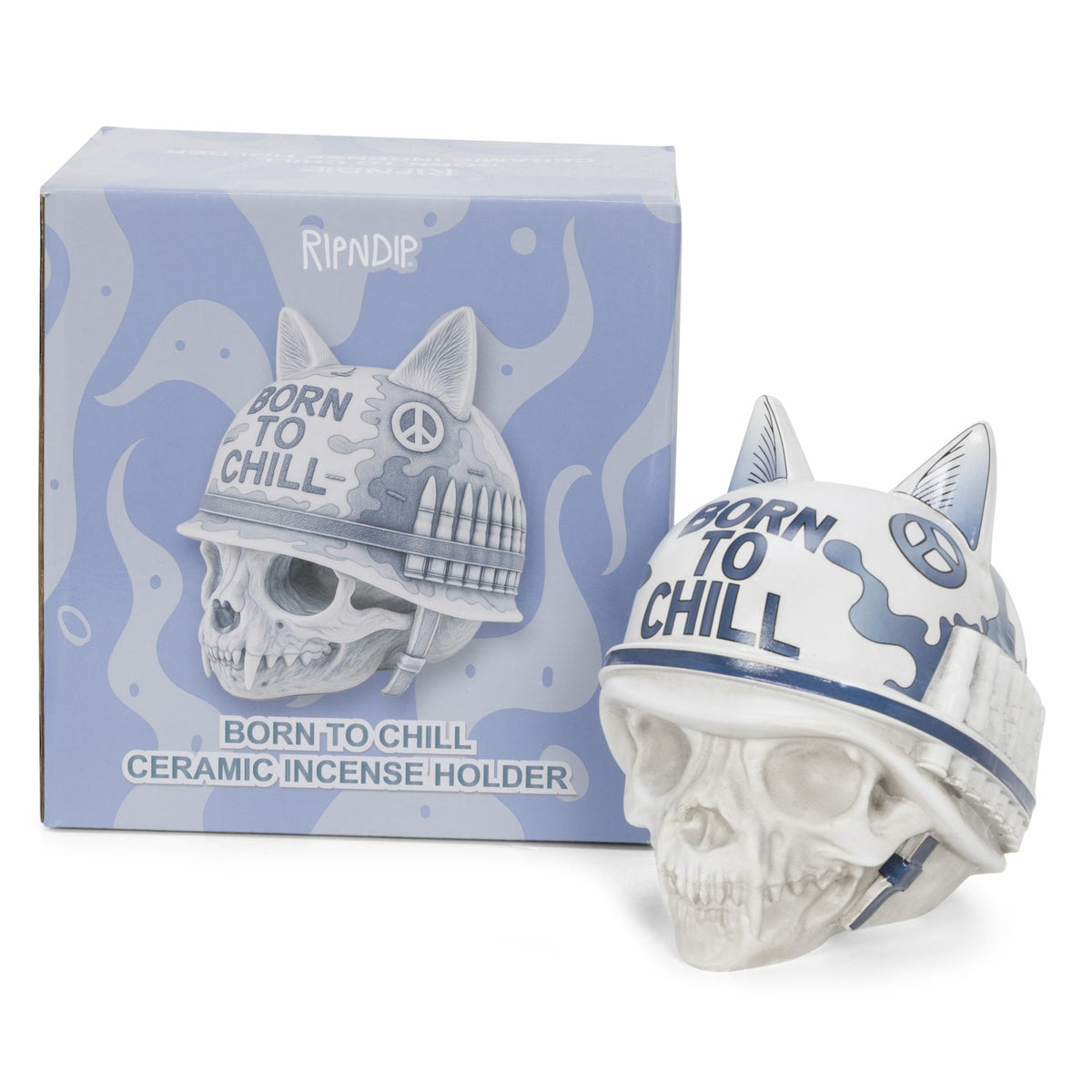 Ripndip New | Born To Chill Ceramic Incense Holder (Indigo)
