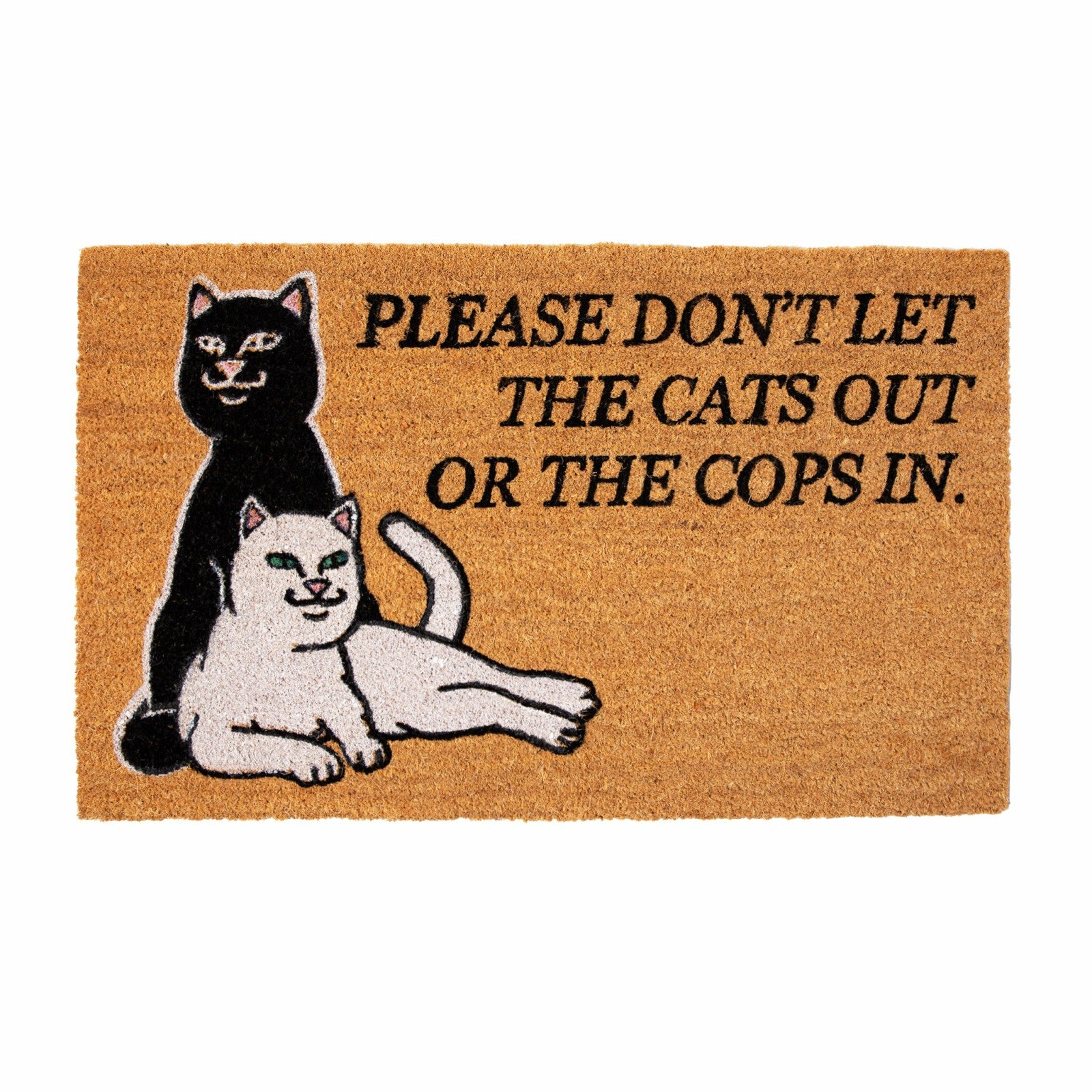 Ripndip Online Shop | Don't Let The Cops In Door Mat (Brown) - Ripndip