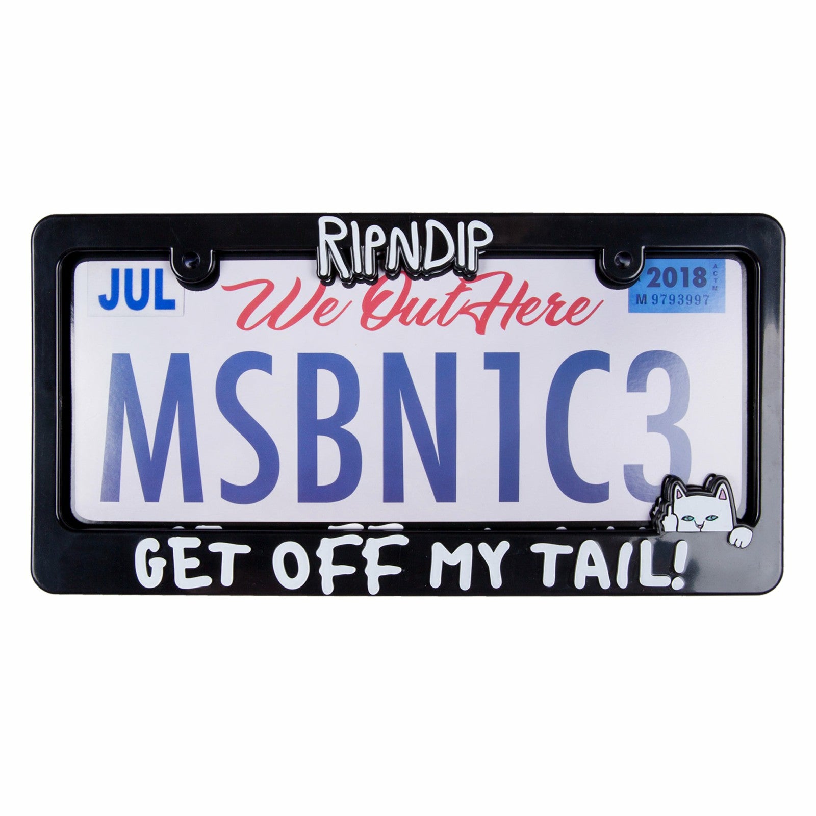 Ripndip Outlets | Tailgate License Plate Frame (Black) - Ripndip