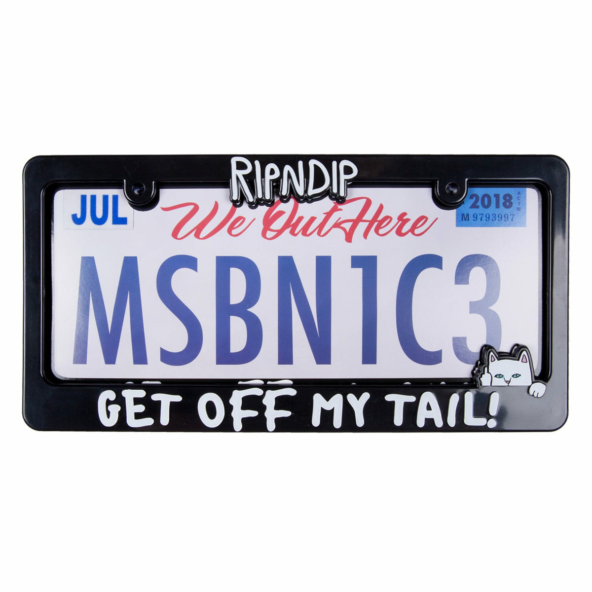 Ripndip Outlets | Tailgate License Plate Frame (Black) - Ripndip