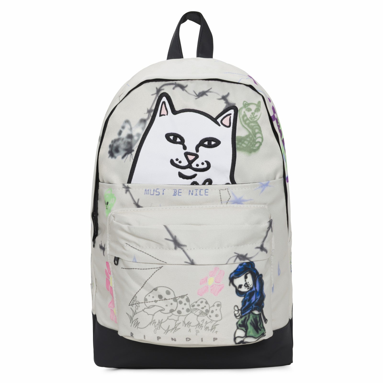 Ripndip Outlets | Goosebumps Velcro Backpack (Bone)