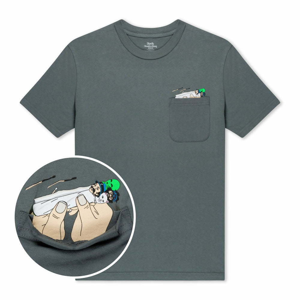 Ripndip Online | Roll Me Up Pocket Tee (Charcoal)