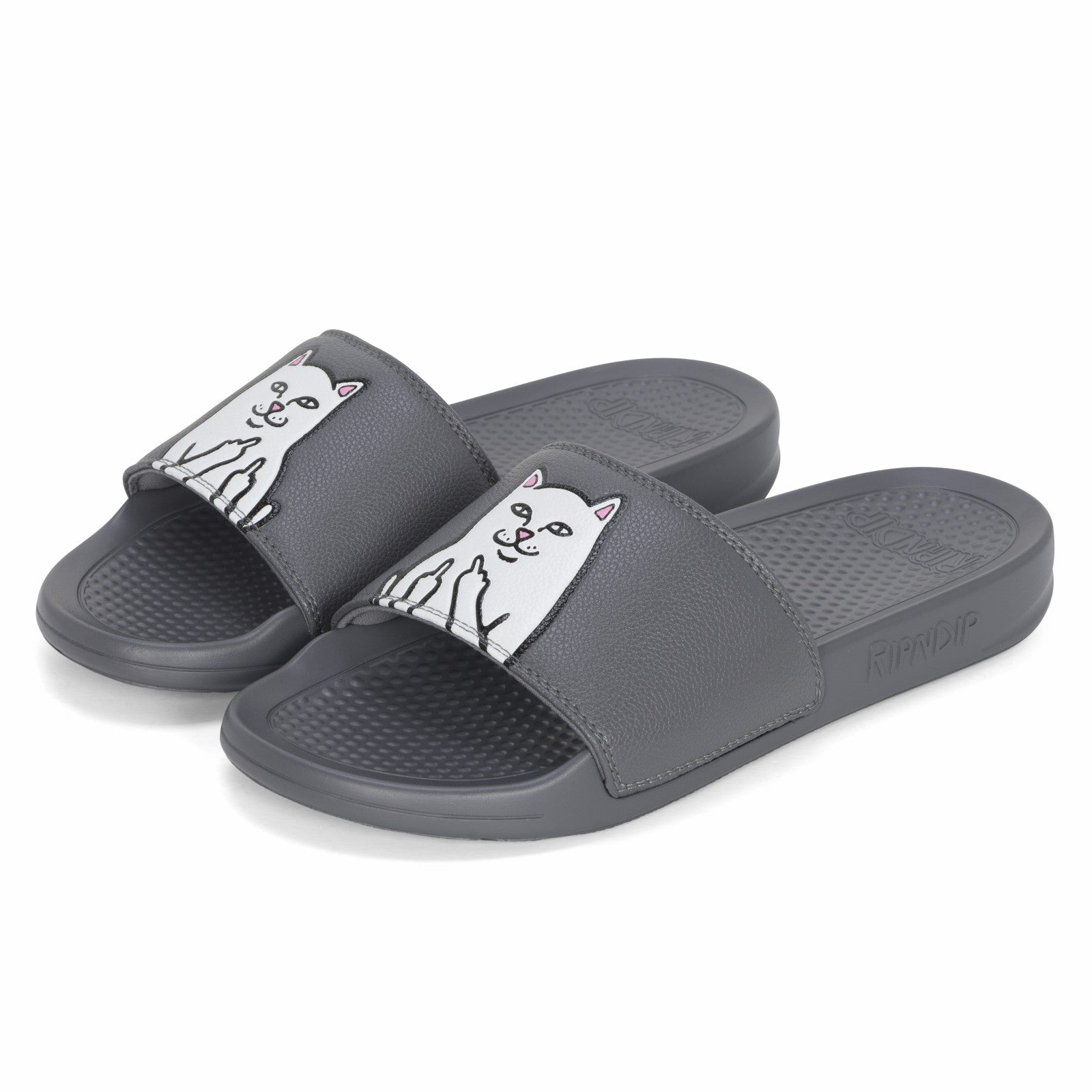 Ripndip Online Shop | Lord Nermal Slides (Charcoal)