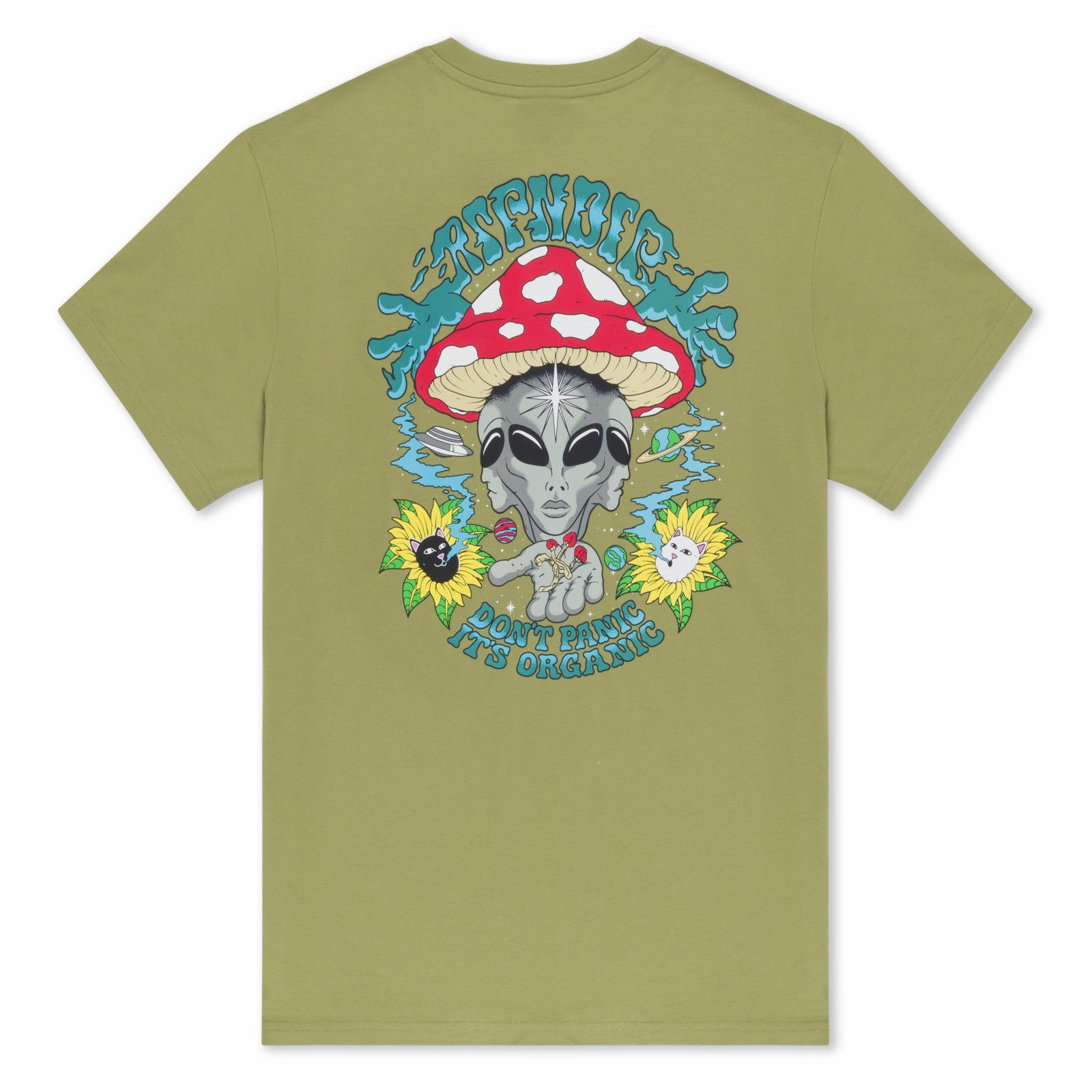 Ripndip Discount | Don't Panic Tee (Light Forest)