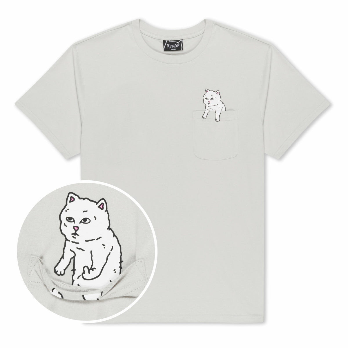 Ripndip Outlets | For Sale Pocket Tee (Grey)
