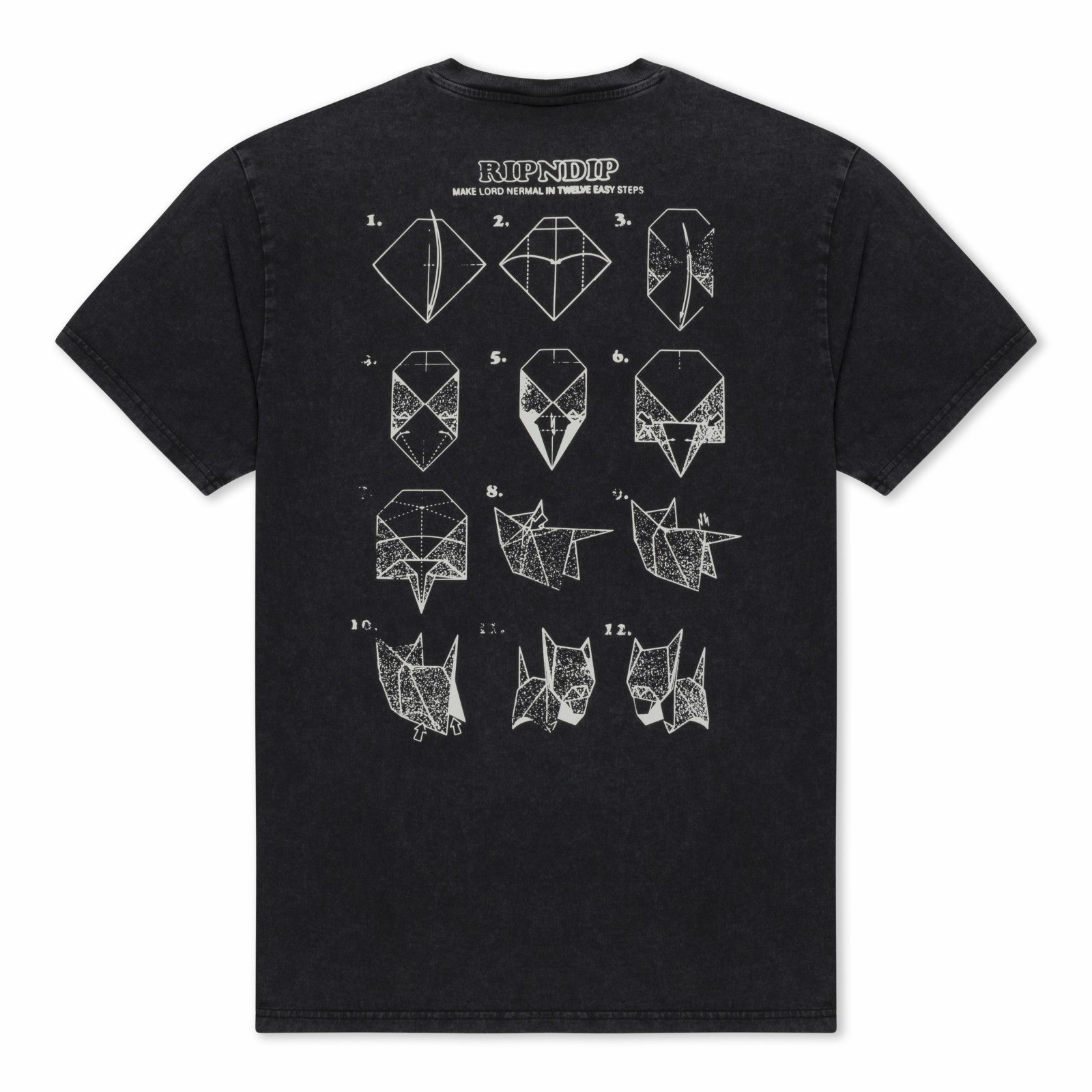 Ripndip For Sale | Origami Tee (Black Vintage Wash)