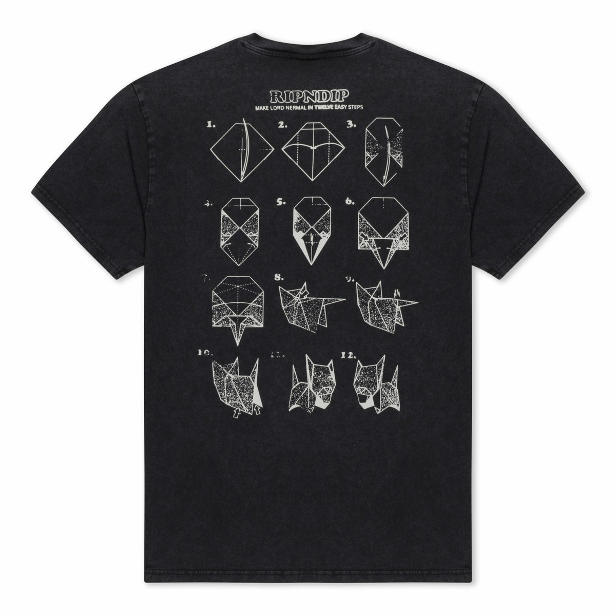 Ripndip For Sale | Origami Tee (Black Vintage Wash)