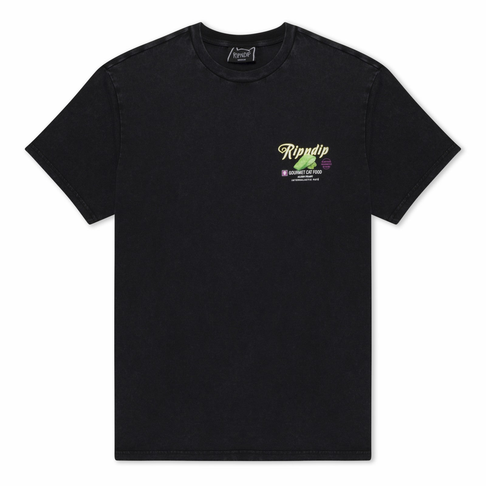 Ripndip Online Shop | Gourmet Cat Food Tee (Black Vintage Wash)