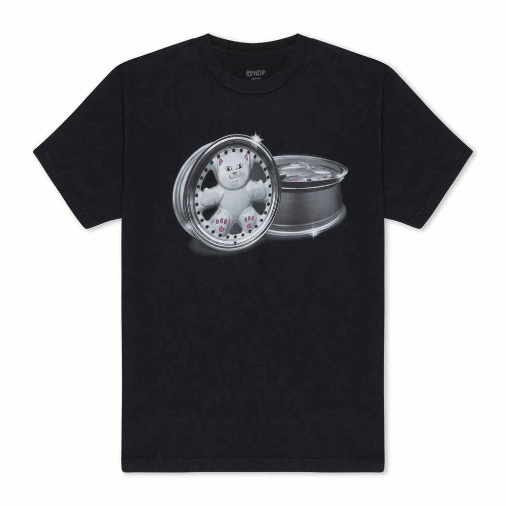 Ripndip Sale | Nerm Wheels Tee (Black Vintage Wash)