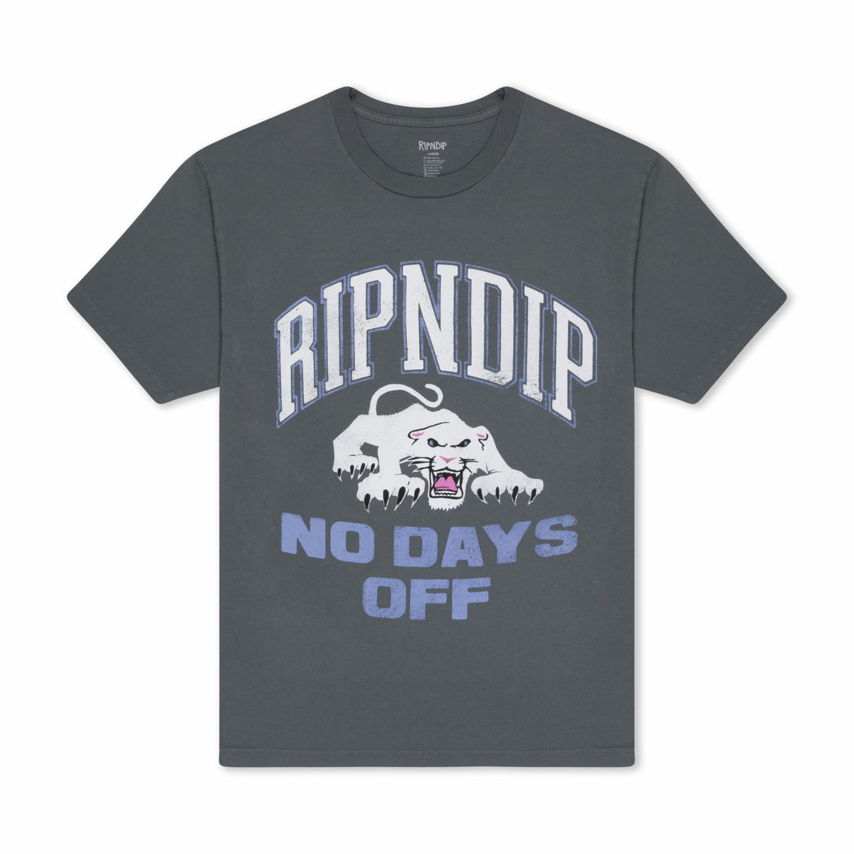 Ripndip New | White Panther Tee (Charcoal)