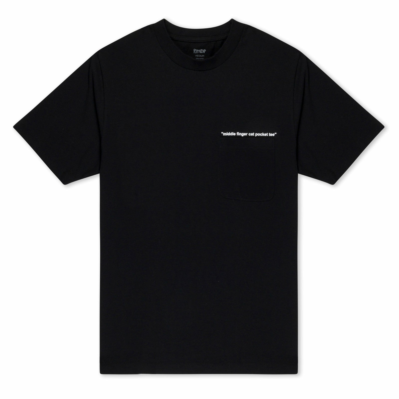 Ripndip Outlets | Middle Finger Cat Pocket Tee (Black)