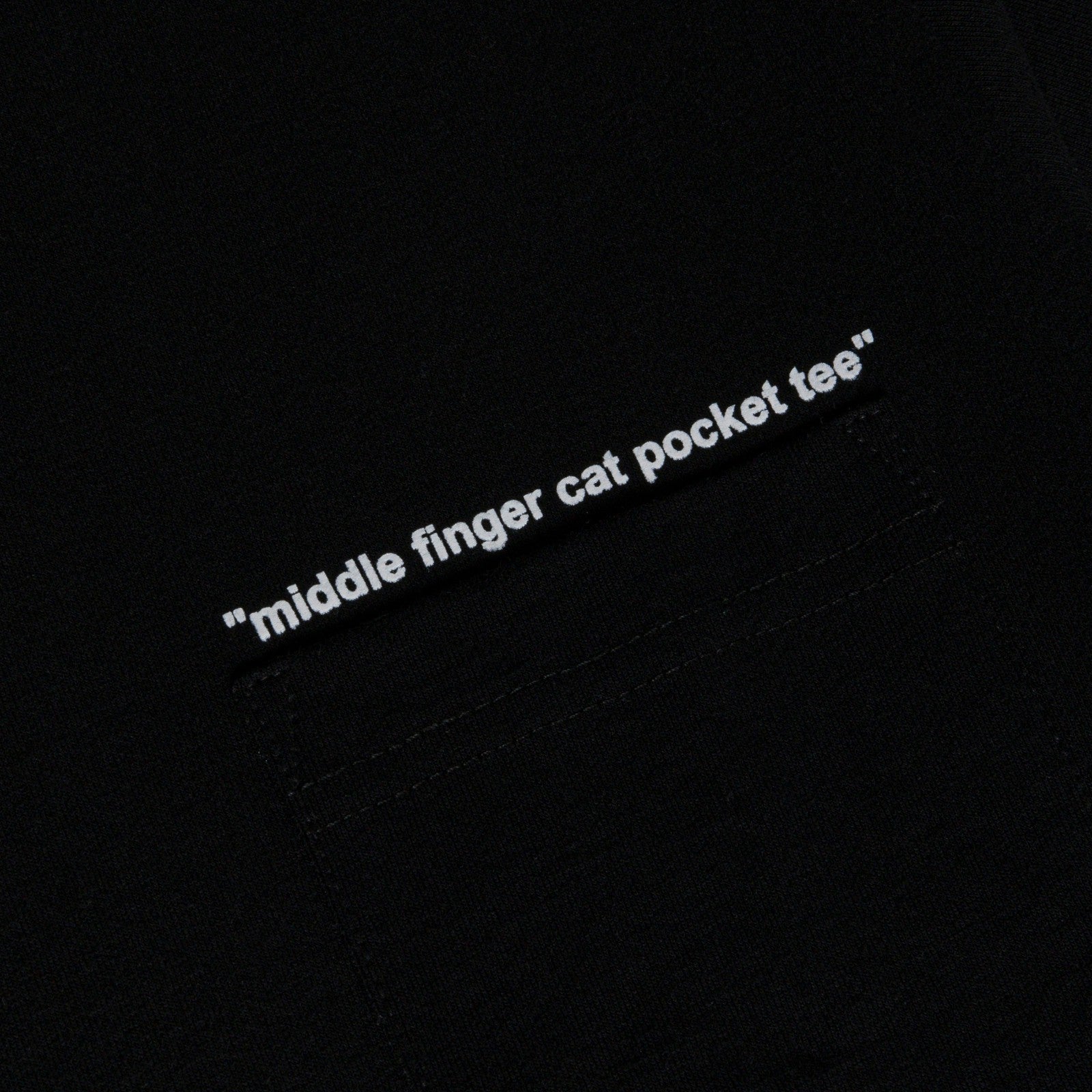 Ripndip Outlets | Middle Finger Cat Pocket Tee (Black)